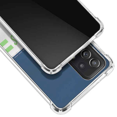 NFL Seattle Seahawks White Striped Galaxy A52 5G Clear Case